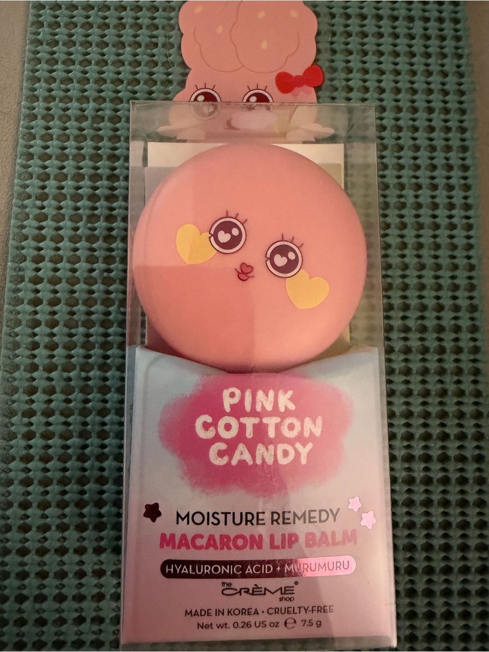 Crème shop Cotton Candy Macaron Lip Balm - Pink